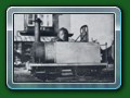 1923: Sir Arthur Percival Heywood's orginal 'Katie' at Fairbourne terminus, freshly arrived from Llewellyn Miniature Railway in Southport, from the book 'Short History of the Fairbourne Railway', Bill Hyde collection