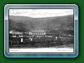 1910: Public Tennis Lawn, Penhryn corner - Beach Road & Village Hall visible - postcard, Bill Hyde collection 