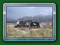 1984: Later in summer 'Sydney' is caught on Penrhyn Point bridge with Cader Idris & Arthog behind (c) John C. Fletcher 