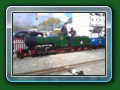 Katie, 2-4-2 outside frames steam, designed by Ernest W. Twining & built by G & S 1954. At Dudley Zoo Rly 1955-6. Out of use in Anglesey 1957-1965.Sold to Fairbourne Rly 1965. 1984 renamed Shon by Ellerton. Sold 1985 to Wigan Borough Council & moved to Haigh Hall Rly & renamed Haigh Hall. Sold to Austin Moss 1995 & moved to Windmill Farm Rly & renamed Katie. 2013 at Fairbourne (c) Bill Hyde 