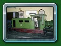 Rachel designed & built by G & S in 1961. Originally fitted with a Daimler Majestic 2.5L petrol engine from a Daimler Dingo Scout car, was fitted with the ex-Whippet Quick 3 cylinder Petter diesel engine in 1974 & then a 3 cylinder Lister diesel in 1977. Sold to Haigh Hall Railway Wigan 1984. Current status unknown. September 1980 (c) Mike Woods