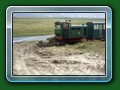 Rachel designed & built by G & S in 1961. Originally fitted with a Daimler Majestic 2.5L petrol engine from a Daimler Dingo Scout car, was fitted with the ex-Whippet Quick 3 cylinder Petter diesel engine in 1974 & then a 3 cylinder Lister diesel in 1977. Sold to Haigh Hall Railway Wigan 1984. Current status unknown. 1981, track lifted for Welsh Water (c) Bill Hyde